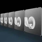 Прозрачные настенные крючки, прочные самоклеящиеся вешалки на присоске для дверей и ванной комнаты, 10 штук