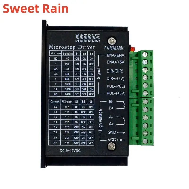 TB6600 (HY-DIV268N) для 42 57 шаговых двигателей Драйвер шагового двигателя cintroller Nema17 Nema23 двухфазный гибридный шаговый двигатель TB6600 (HY-DIV268N) для 42 57 шаговых двигателей Драйвер шагового двигателя cintroller Nema17 Nema23 двухфазный гибридный шаговый двигатель