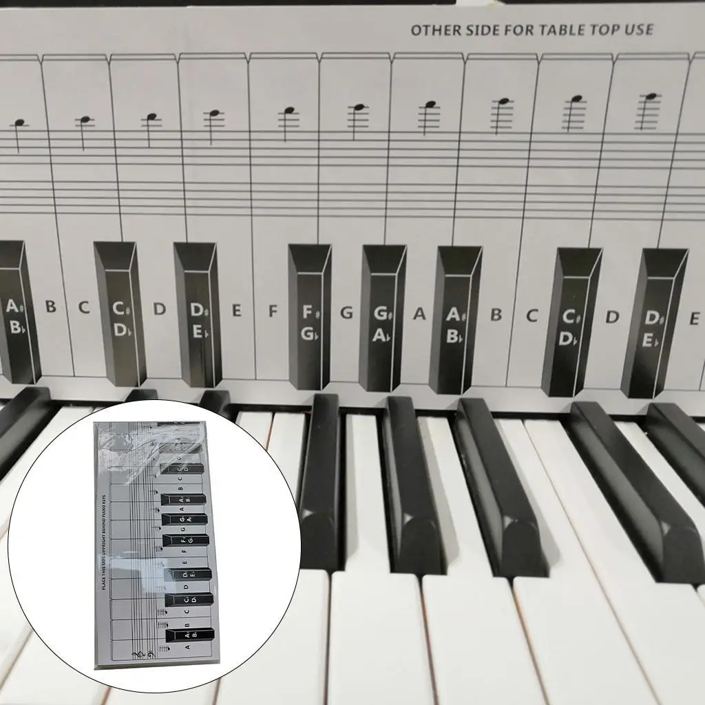 

48" Keyboard Practice Set Piano Note Chart Guide for Kids Beginers