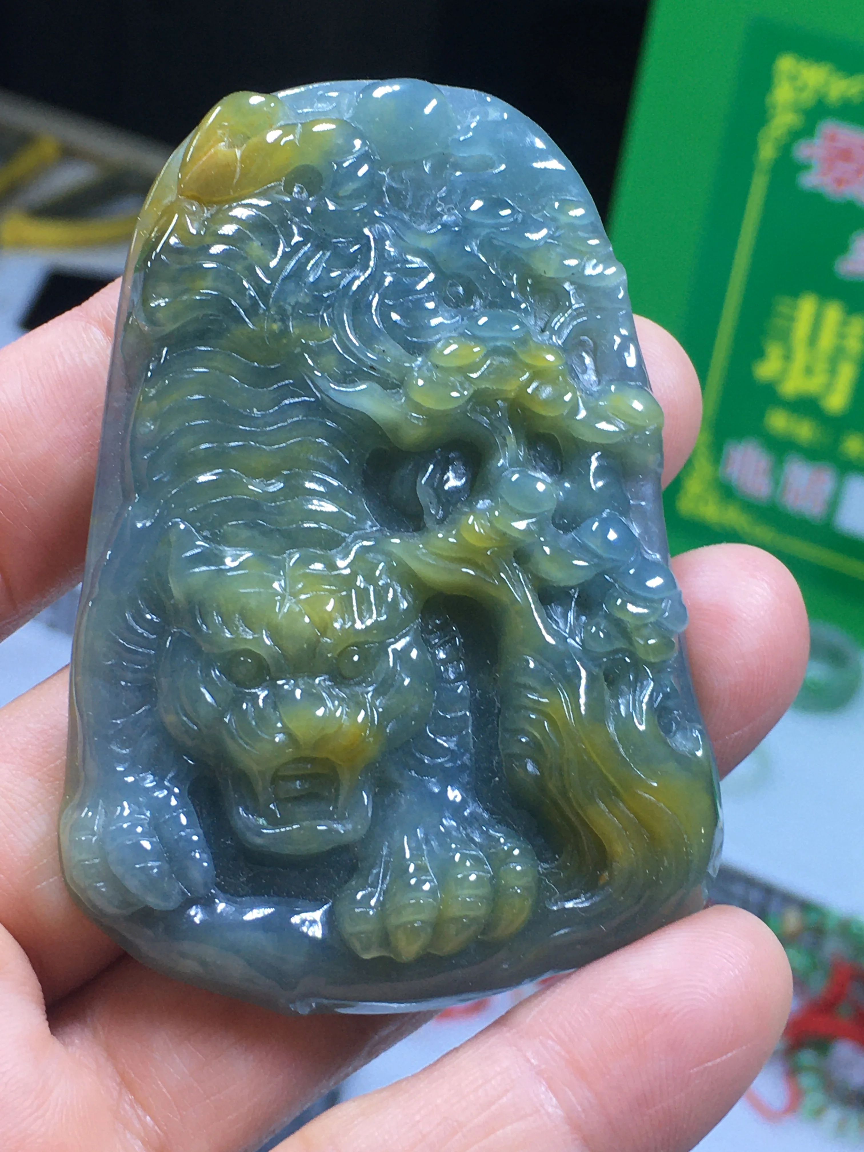 

Natural 7A Myanmar jade tiger green jade pendant jade necklace pendants jewelry jade necklaces for women men