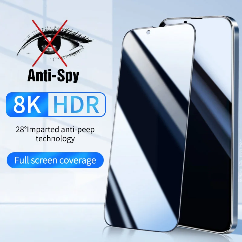 

1 шт. защитное стекло конфиденциальности для iPhone 11 12 13 Pro Max X XR, противошпионское закаленное стекло для iPhone 7 8 Plus, Защитная пленка для экрана