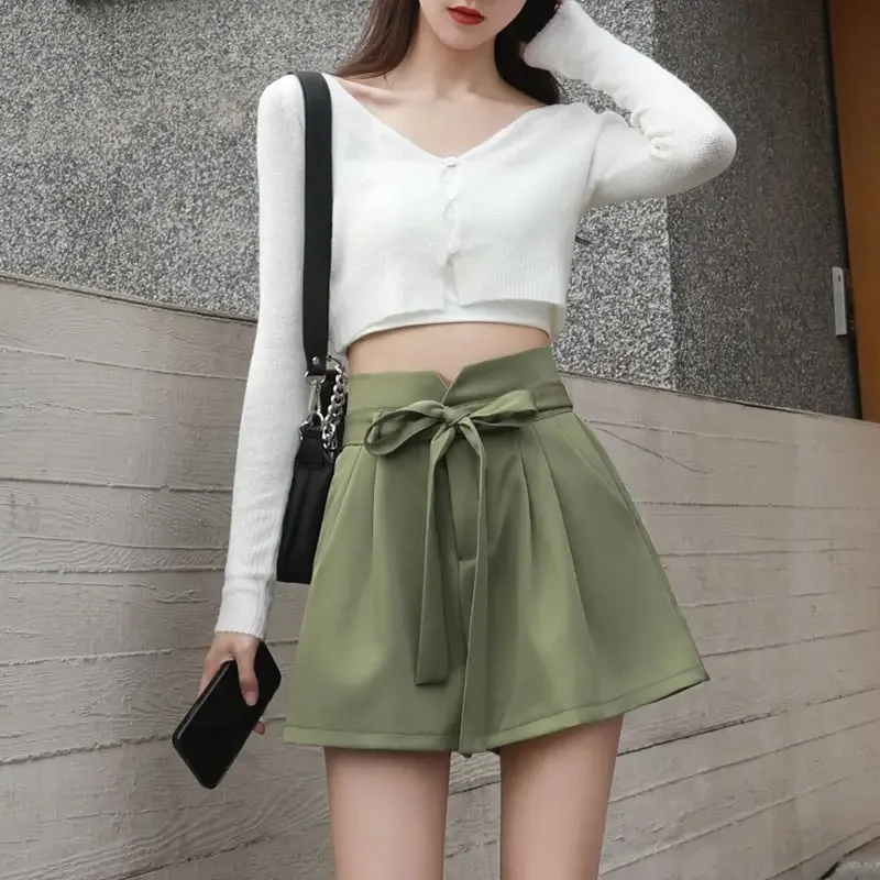 Широкие повседневные женские короткие брюки с карманами на талии шорты XL в