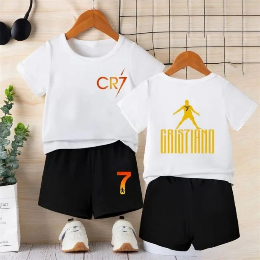 Детский Комплект CR7 Хлопковая Футболка Унисекс Шорты