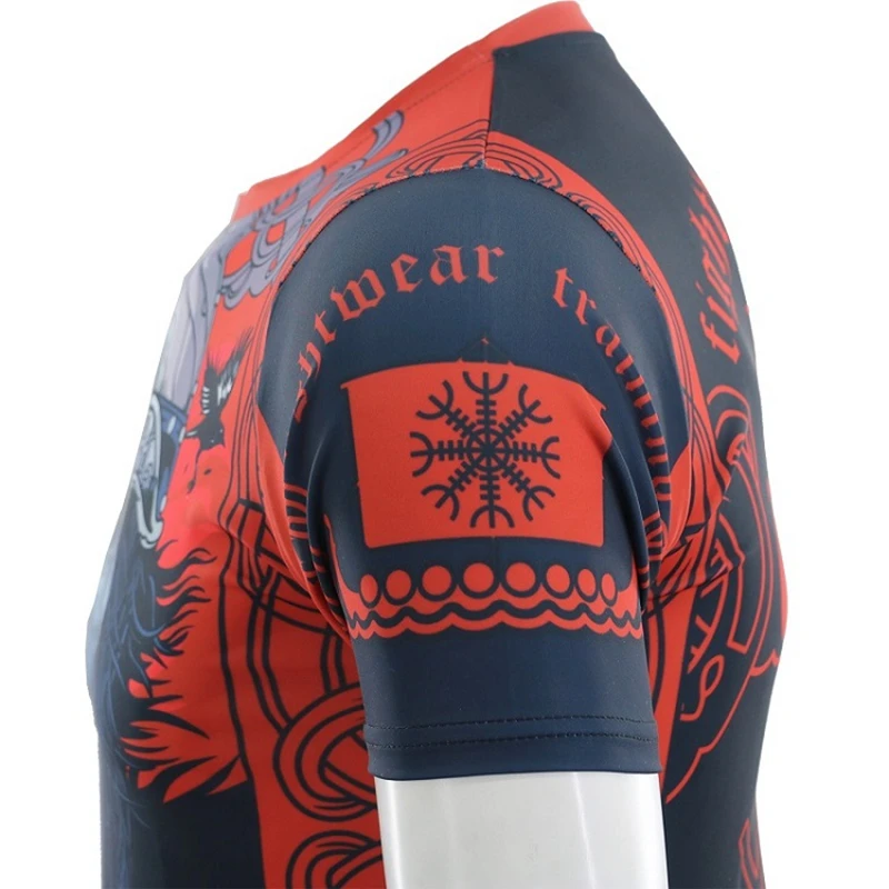 Мужская спортивная футболка ММА фитнес-компрессионная тренировочная мужская