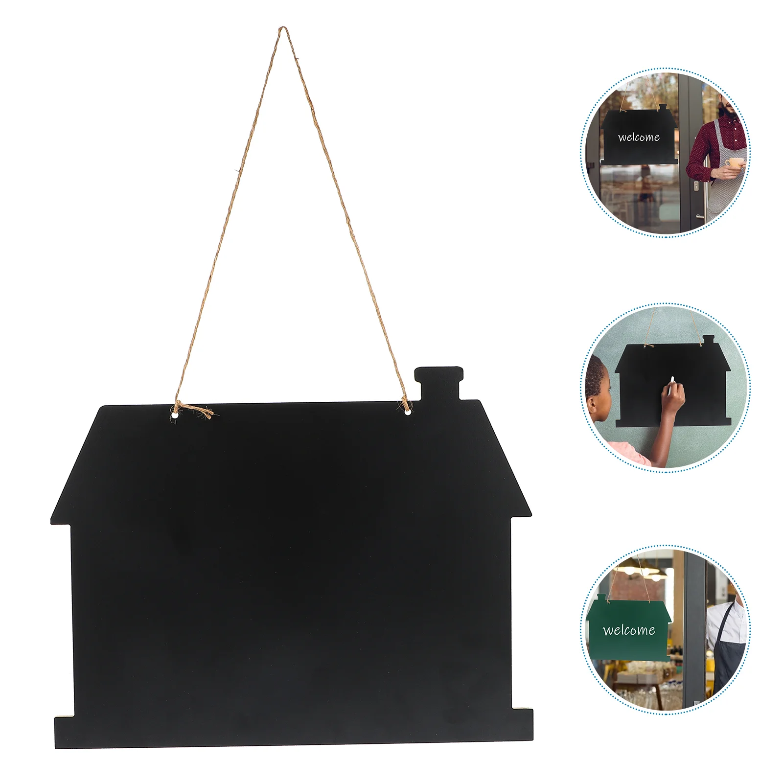 

1pc Hanging Message Board Coffee Shop Sign Plaque Creative Hanging Blackboard