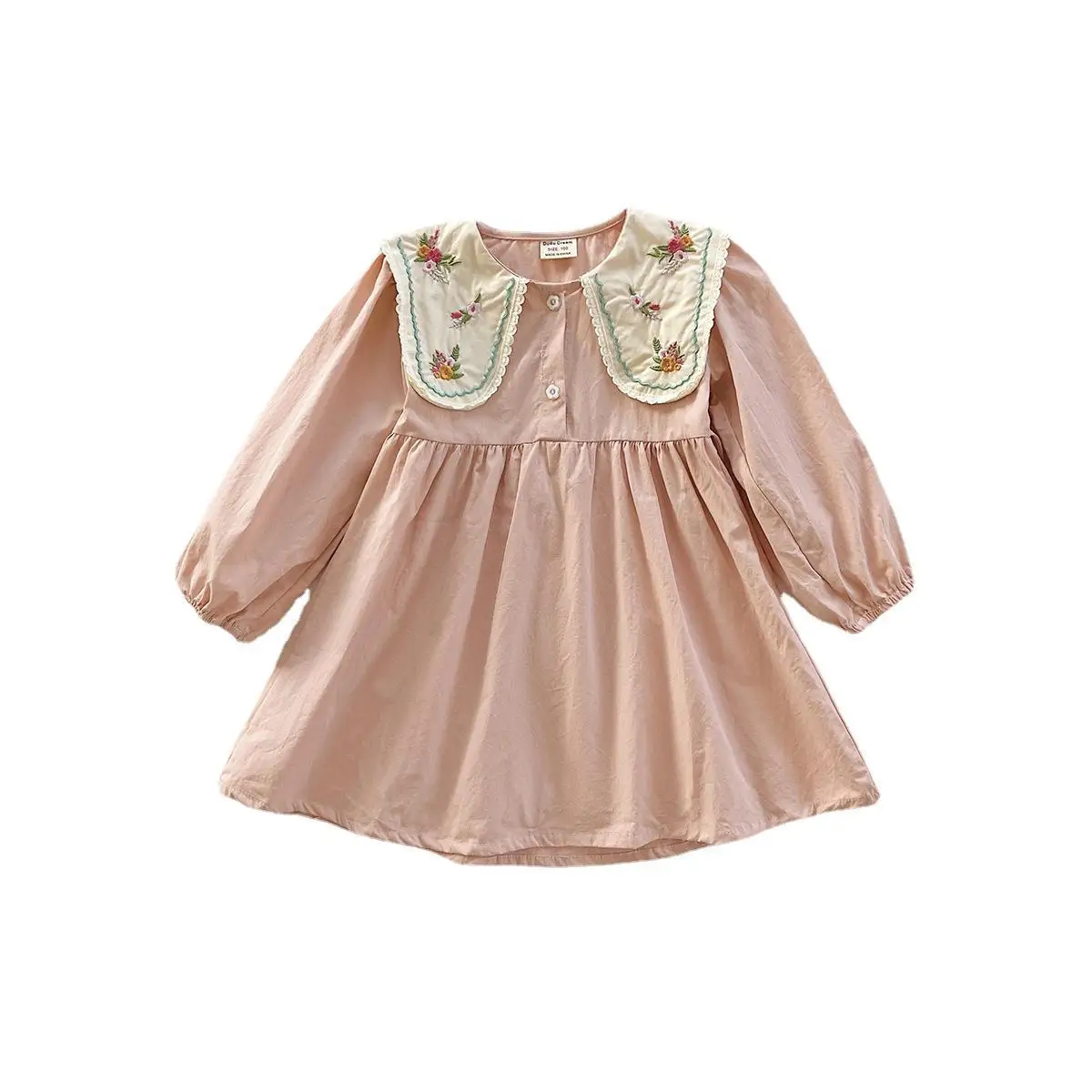 

Autumn Korean Toddler Girls Princess Dress Cotton Long-sleeved Cute Printed Baby Girl Dress