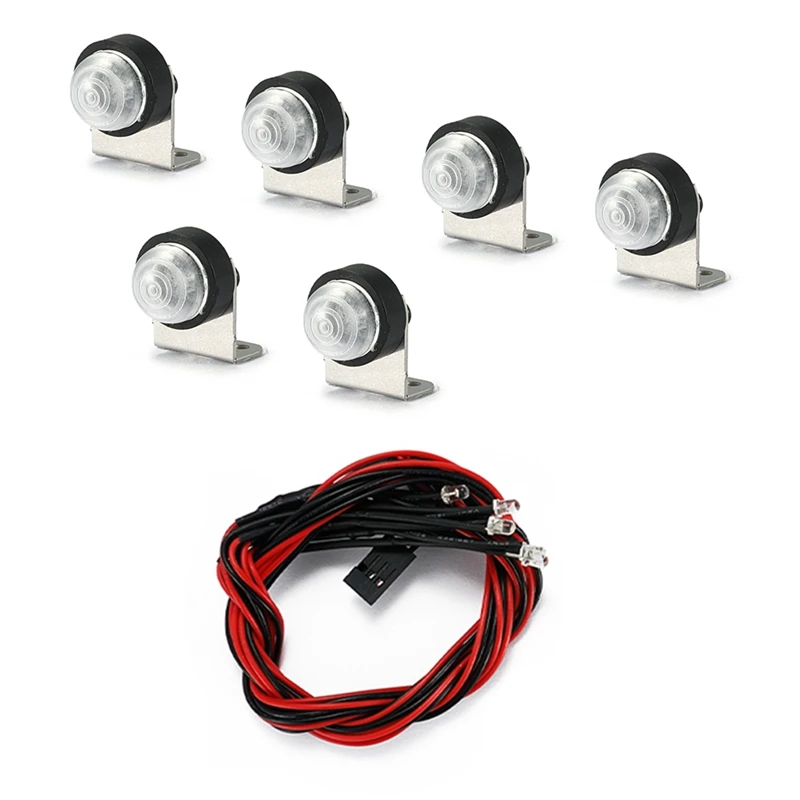 

6 шт., светодиодные фары на крышу для Axial SCX24 AXI00002 Jeep JLU Xiaomi Jimny