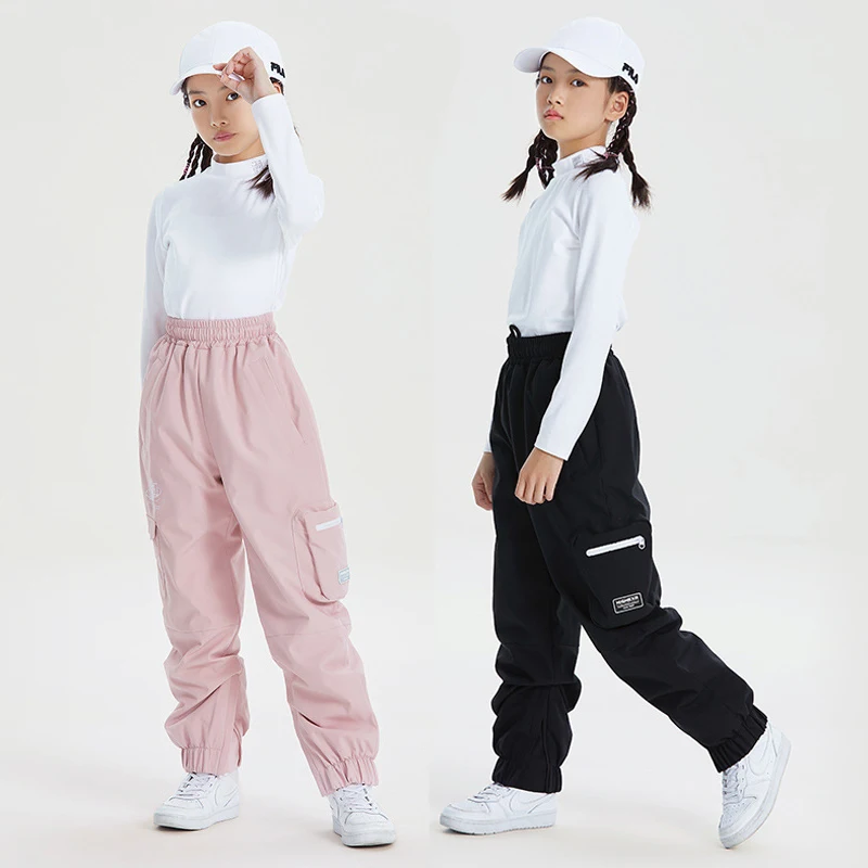 

2022 New Children Ski Pants Girls Overalls Thickened Warm Boys Snowboard Pants Waterproof Youth Ski Suit Winter Snow Clothing