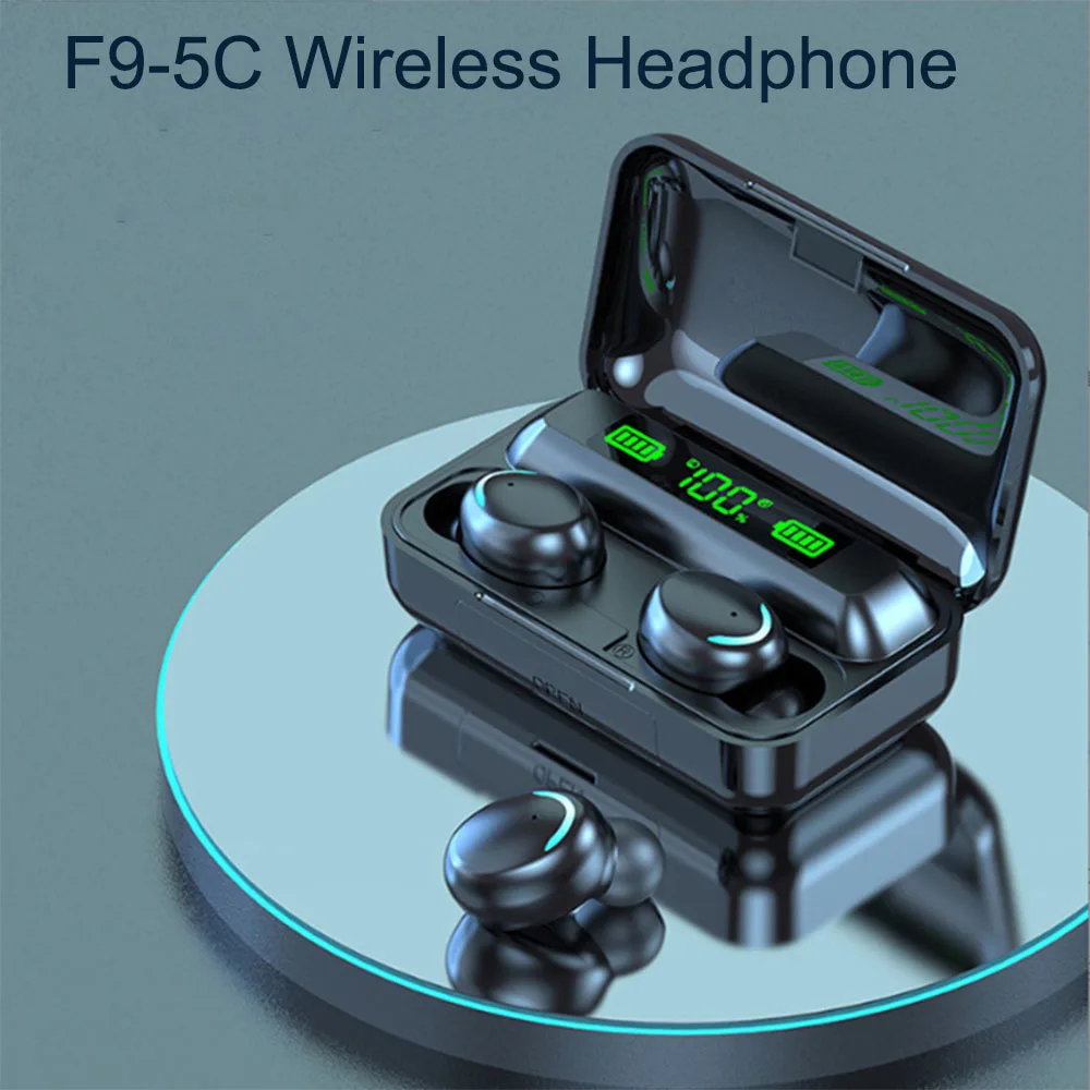 

Беспроводные наушники F9-5C, Bluetooth наушники F9, беспроводные наушники Bluetooth, IPX7 водонепроницаемые наушники с Ушными крючками, Hi-Fi стерео гарниту...