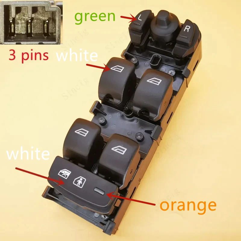 

Автомобильный главный переключатель стеклоподъемника, кнопка управления стеклоподъемником для Volvo XC90 XC60 V90 V60 S90 31433406 31433407