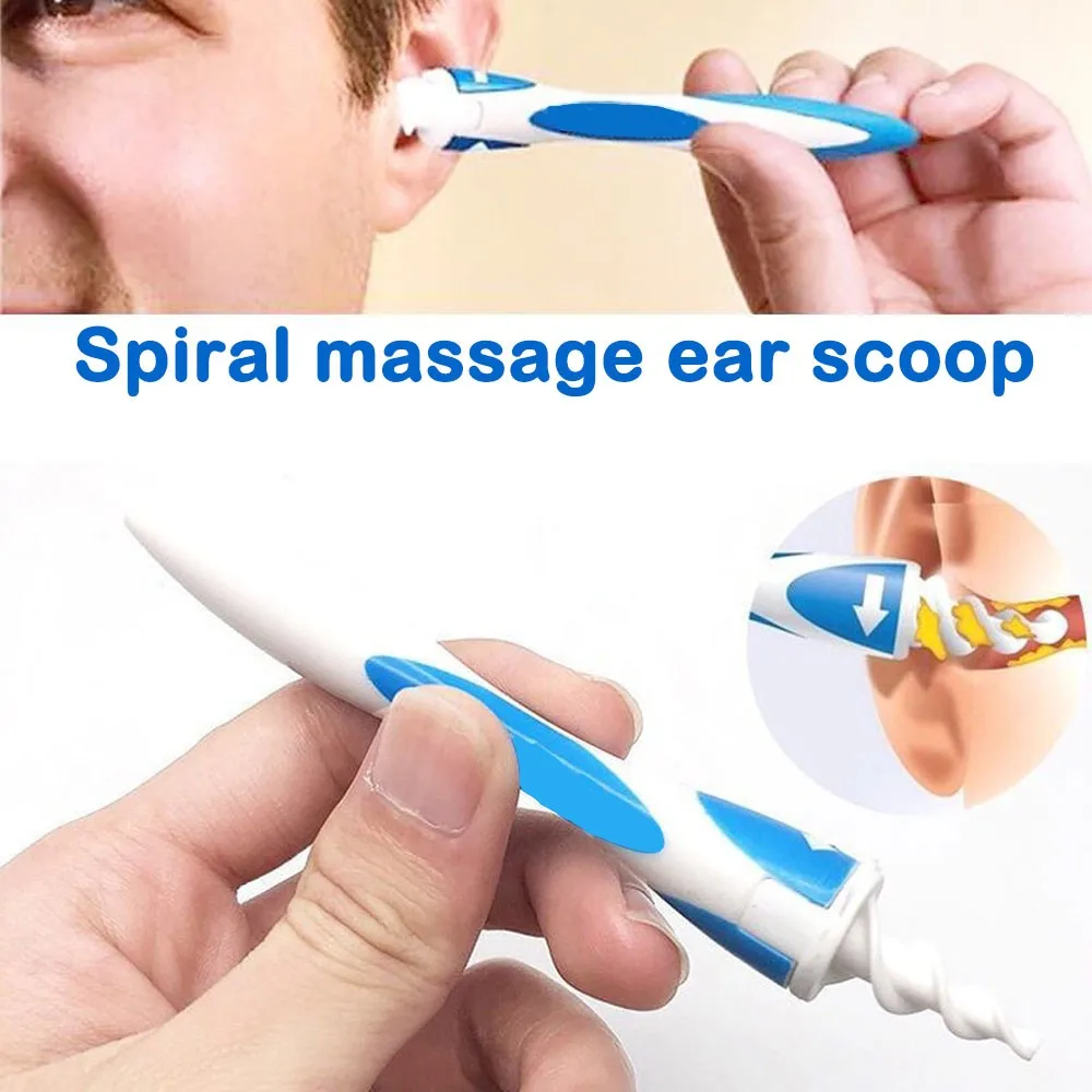 

Инструмент для удаления ушного воска, Мягкая силиконовая спираль для чистки ушей, 16 сменных головок для удаления, детали для берушей, спирал...