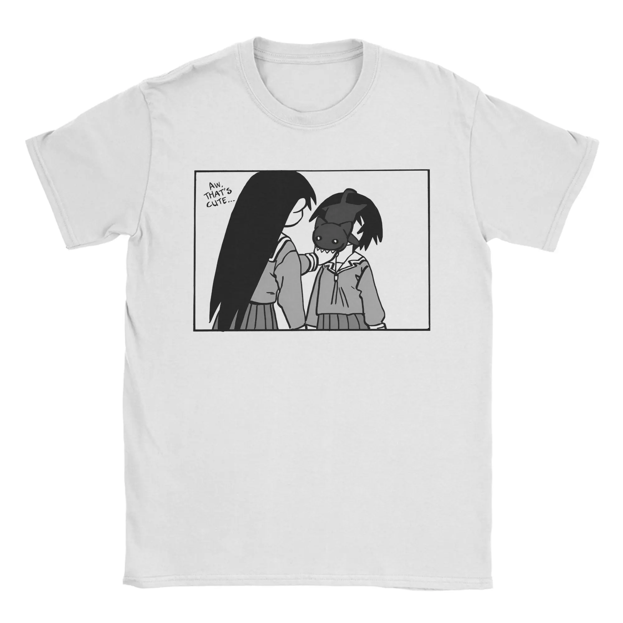 Фото Osaka Autistic Fgsfds Забавные мужские футболки Kawaii Ayumu Аниме Azumanga Daioh Повседневные футболки с круглым вырезом Одежда из чистого хлопка №1