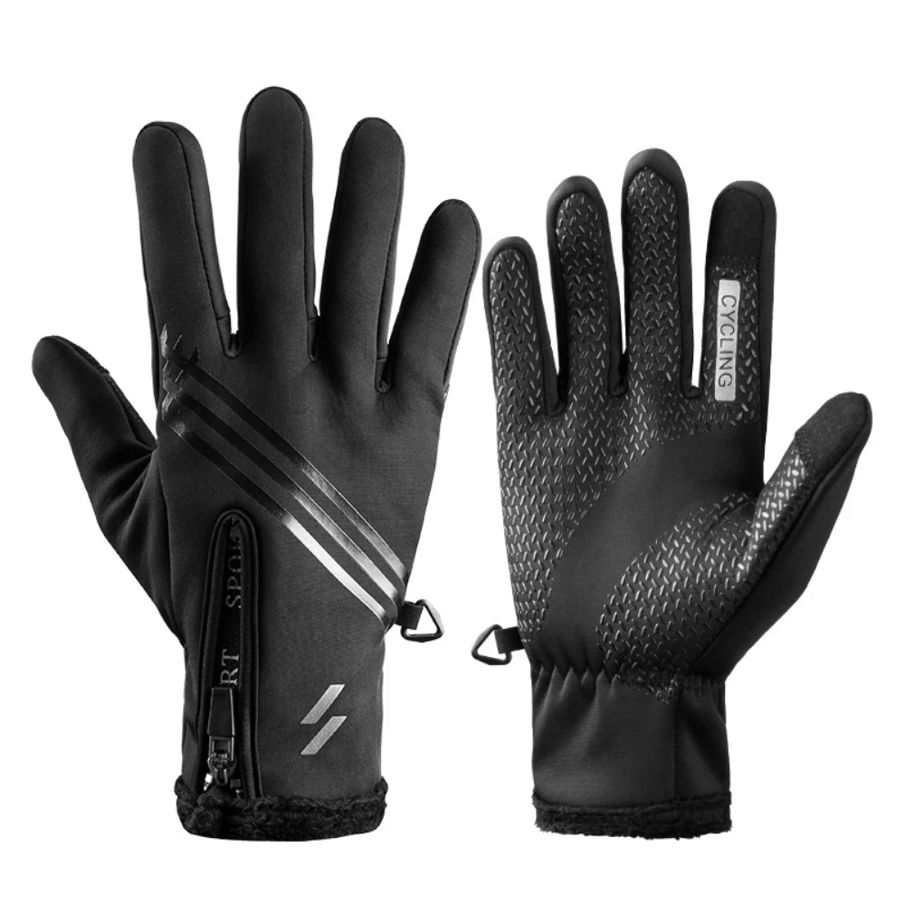 

Bicycle Gloves Halll Fingers Gel Sports MTB Bike Riding Racing Touch Screen Winter Gloves For Men ciclismo bike accessories