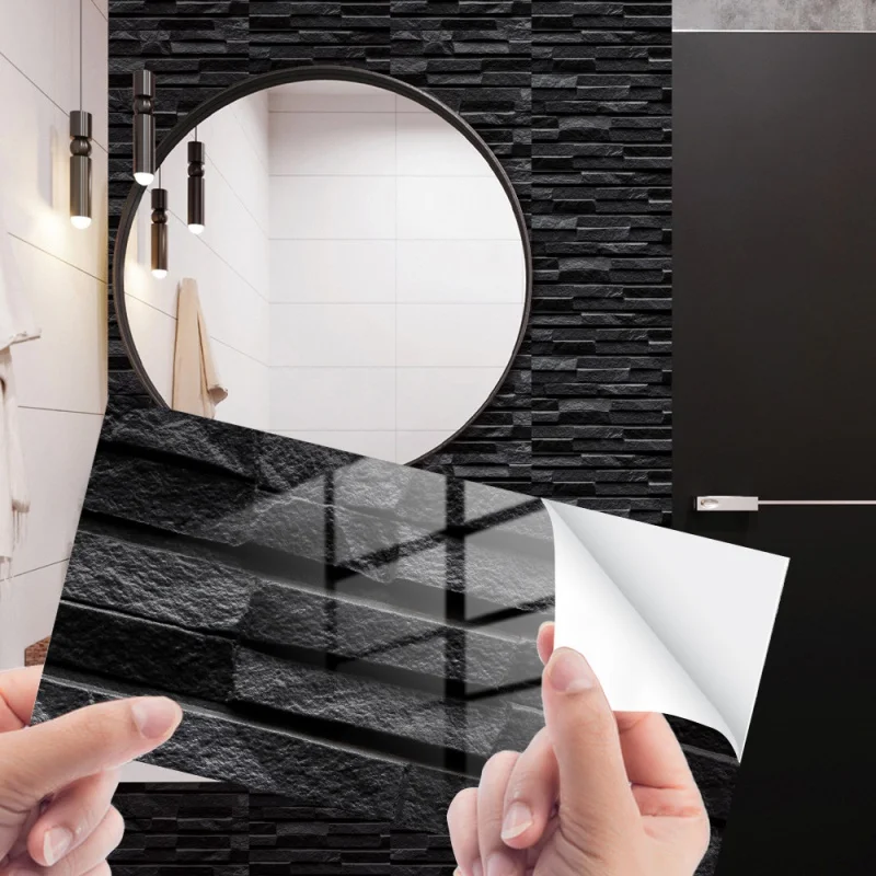 

[Home Decorations] Dls144 Cross-Border Imitation Marble Texture Tile Sticker Thickened Cover Crystal Film Decorative Renovation