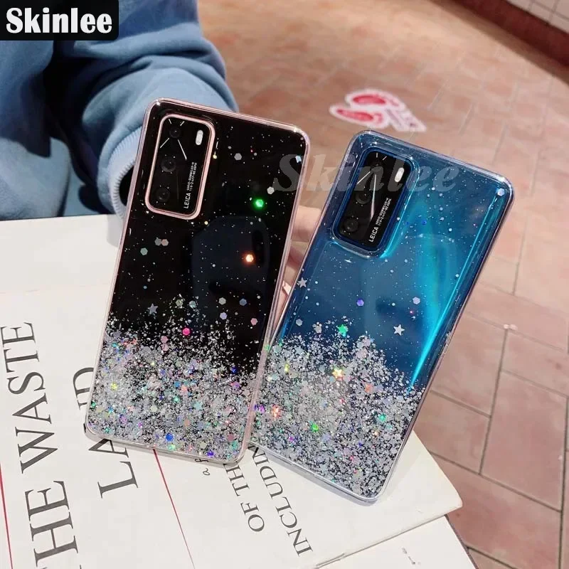 Skinlee ЧЕХОЛ ДЛЯ VIVO V29 5G V30 SE с кольцом, прозрачные блестящие звезды, блестки, силиконовый чехол для V40 SE V30 Lite, противоударный чехол (art.: 3920c30bd59df) - 3920c30bd59df