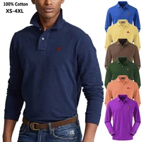 100 cotton high quality new design mens polos shirts casual brand long sleeve polos hommes fashion clothing lapel tops