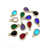 exquisite colored crystal drop shape pendant 9x15mm glamorous glass fashion jewelry diy necklace earrings bracelet accessories