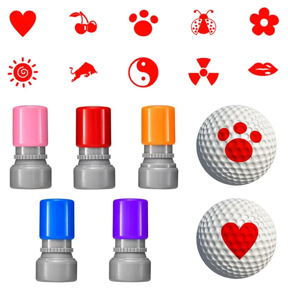 

Outdoor Sports Golfer Gift Plastic Quick-dry Mark Seal Golf Accessories Golf Ball Stamper Golf Stamp Marker