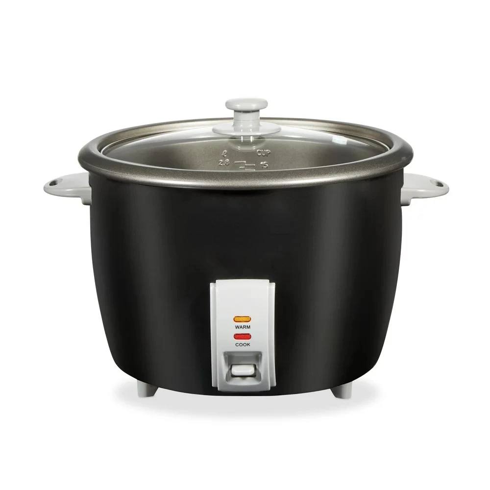 

Cup Rice Cooker & Steamer, Extra-Large Capacity, Includes Accessories, Black & Silver, 37555