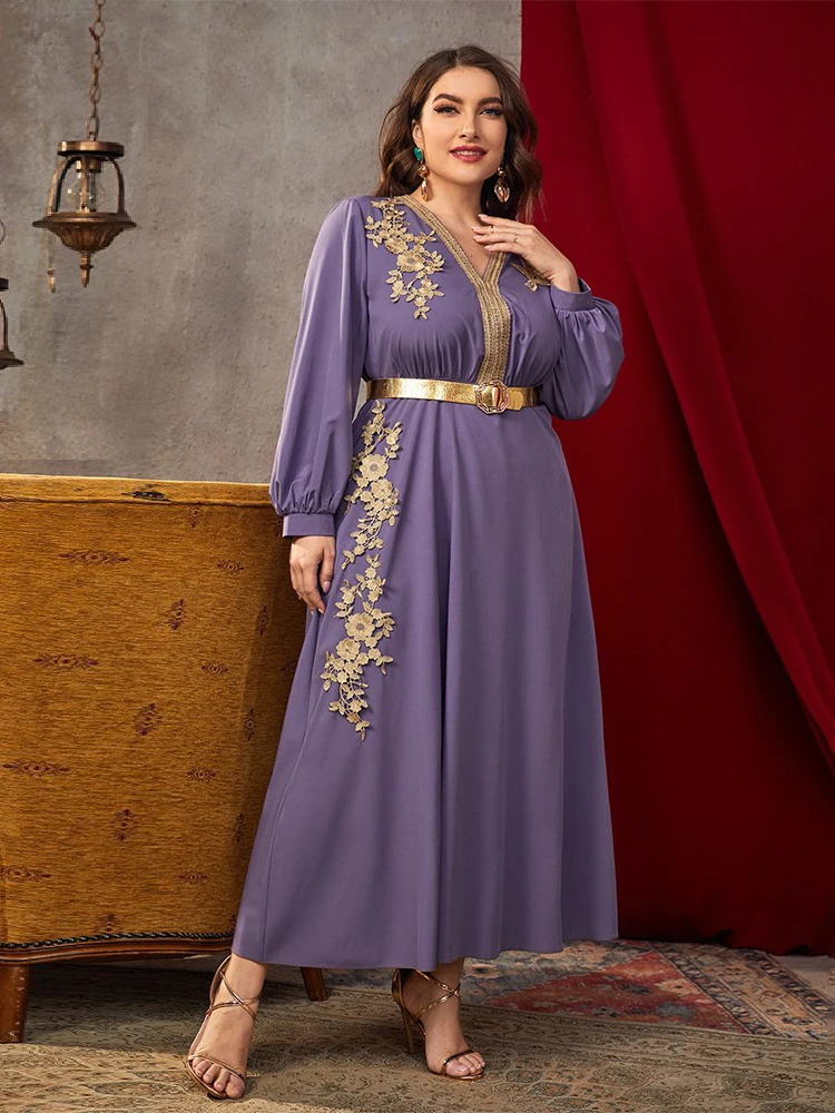 

Макси Марокканская мусульманская женская Abaya яркое платье Eid 2023 V-образный вырез марокканский кафтан Рамадан Дубай яркая Abaya ислам