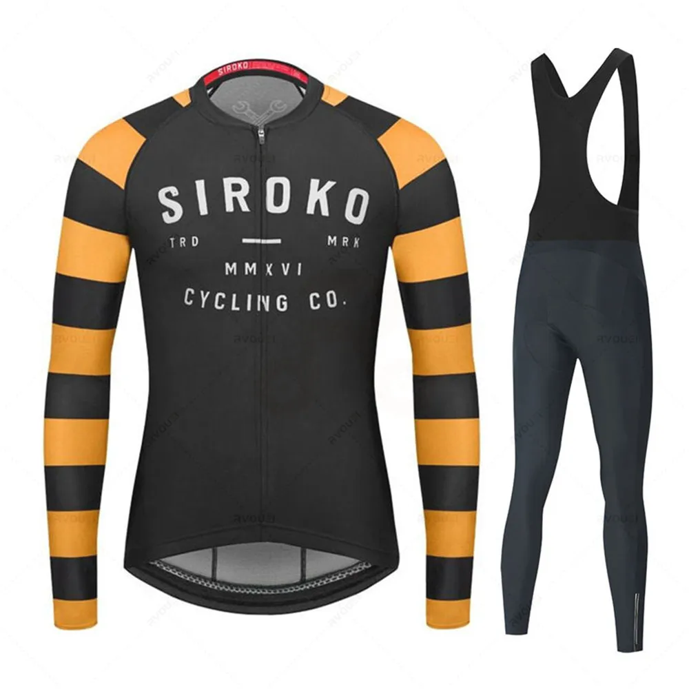Велосипедная майка SIROKO тонкая уличная теплая одежда с длинным рукавом для весны