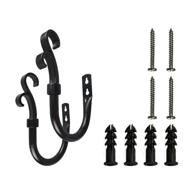 

Металлические декоративные зажимы для штор, зажимы для драпировки окон на стену для гостиной, офиса в комплекте с винтами, 2 шт.