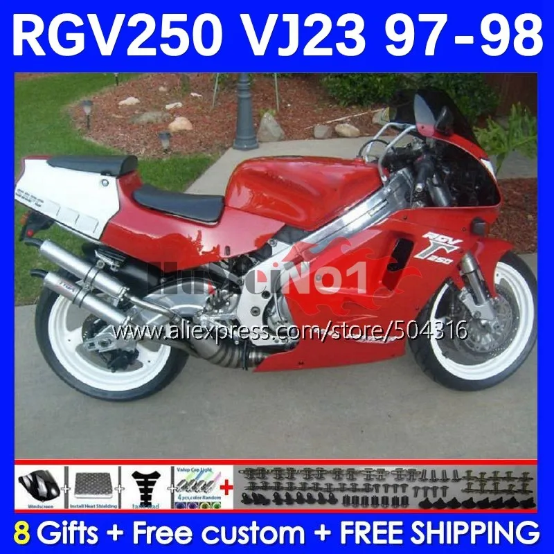 

Body Kit For RGVT250 SAPC RGVT RGV 250 CC VJ23 97-98 42No.50 RGV-250 VJ 23 RGVT-250 RGV250 97 98 1997 1998 Fairing factory red