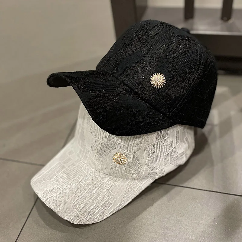 

Summer Thin Mesh Baseball Cap Tide Brand Breathable Ladies Lace Hats Spring and Autumn Street Fashion All-match Outdoor Sun Hat