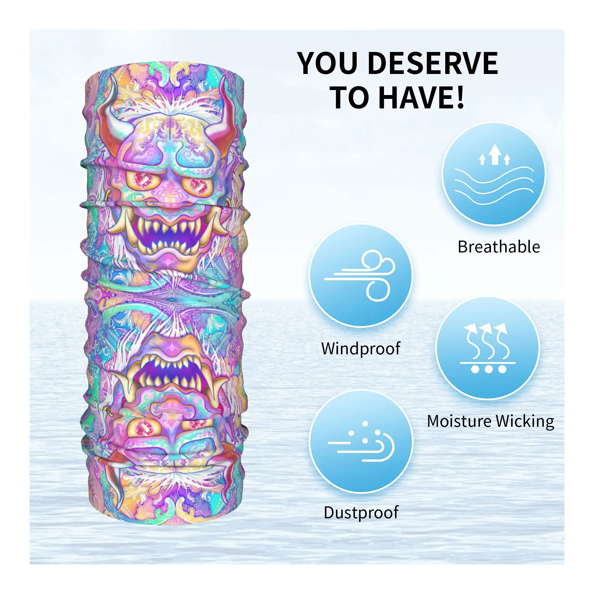 Бандана на заказ Harajuku Oni гетры с защитой от ультрафиолета шарф для лица женская и