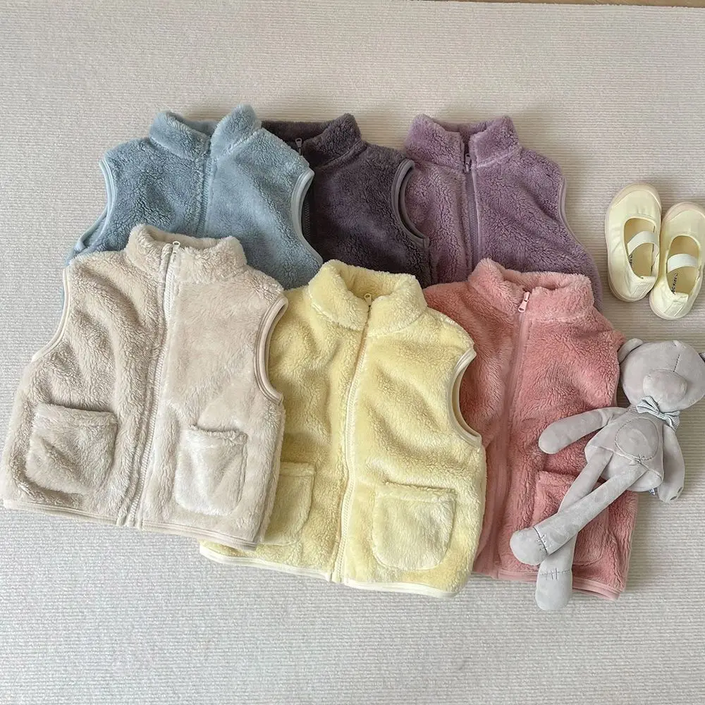 

Baby Girls Boys Velvet Waistcoat Autumn Winter Casual Loose Solid Color Sleeveless Jackets Kids Thick Warm Vest Coat Outerwear