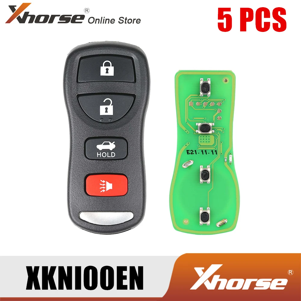Проводной дистанционный ключ Xhorse XKNI00EN для Nissan отдельные 4 кнопки английская