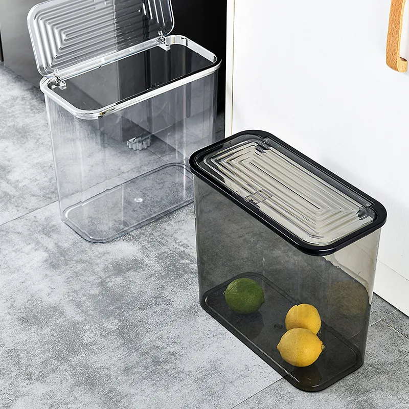 

Transparent Trash Can Ins Wind Belt Cover High Color Value Home Bedroom Living Room Storage Bucket Kitchen Toilet Office