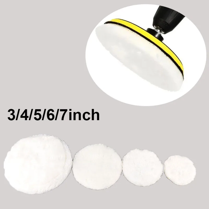 

Полировальные пластины для автомобиля, 3/4/5/6/7 дюйма, искусственная шерсть, самоприлипающие диски для ушного воска, уход за губкой, полировал...