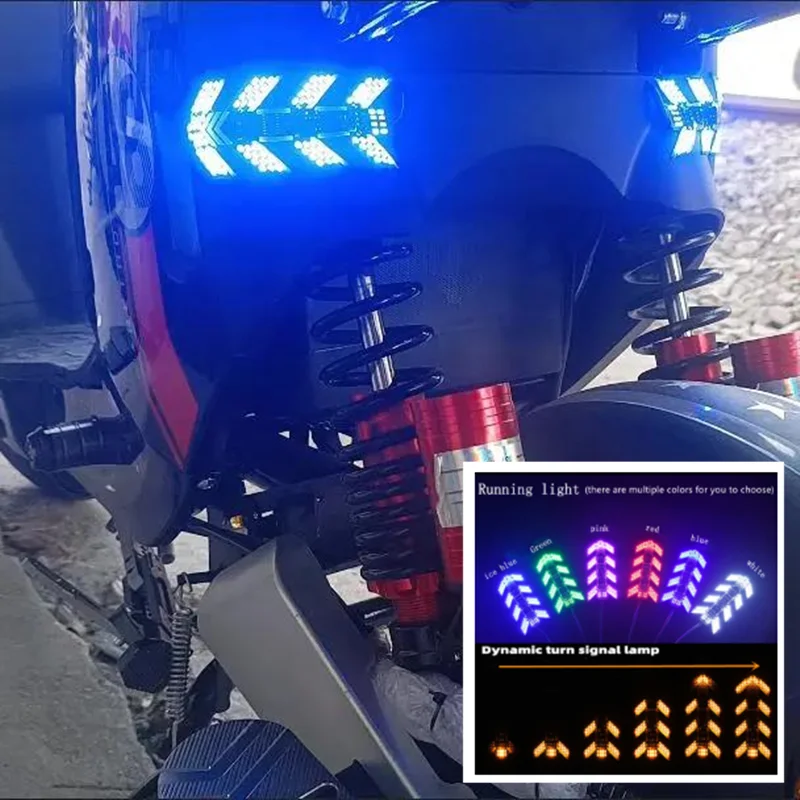 

2Pcs Universal LED Motorcycle Turn Signal Light & DRL Amber White Moto Flasher Ring Fork Strip Lamp Flashing blinker 12V