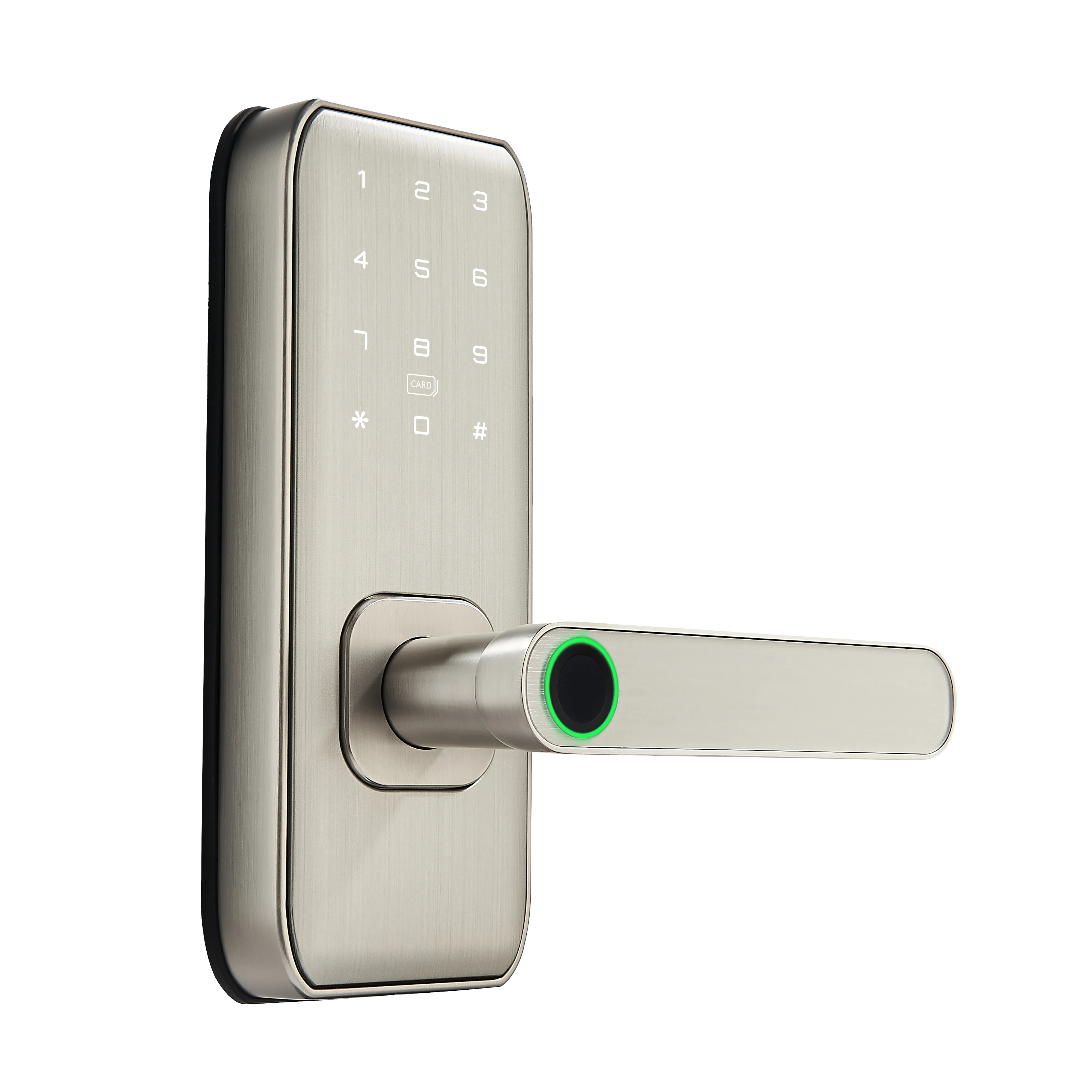 Смарт-замок для деревянных дверей со сканером отпечатков пальцев