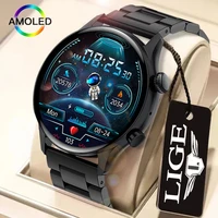 lige 2022 nfc smart watch men hd screen always display the time bluetooth call local music men smartwatch for huawei xiaomibox