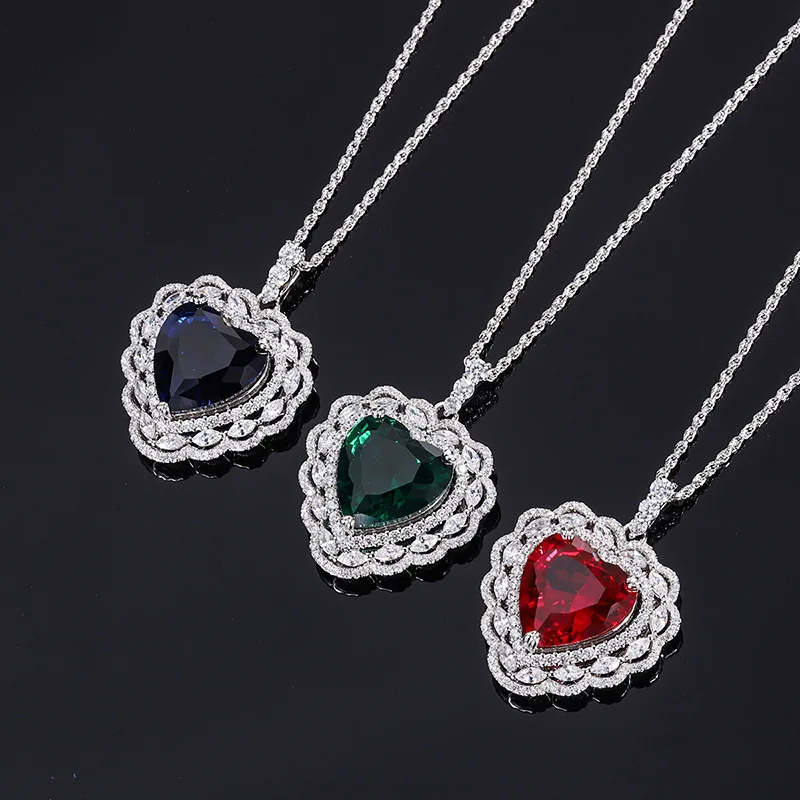 

Женское колье из серебра 925 пробы, с кулоном в виде сердца