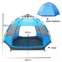 product easy set up hexagonal automatic camping outdoor fishing hiking trekking picnic pop up tent beach tent