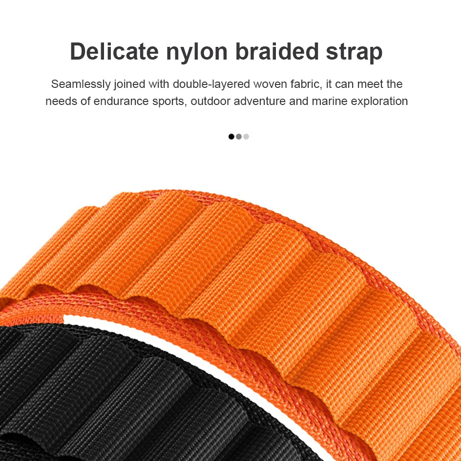 Nylon Loop Strap For Apple Watch 8 7 se 6 5 44mm 40mm Band 41 45 mm Bracelet For Apple Watch Ultra Band 49mm 4 3 38mm 42mm bands