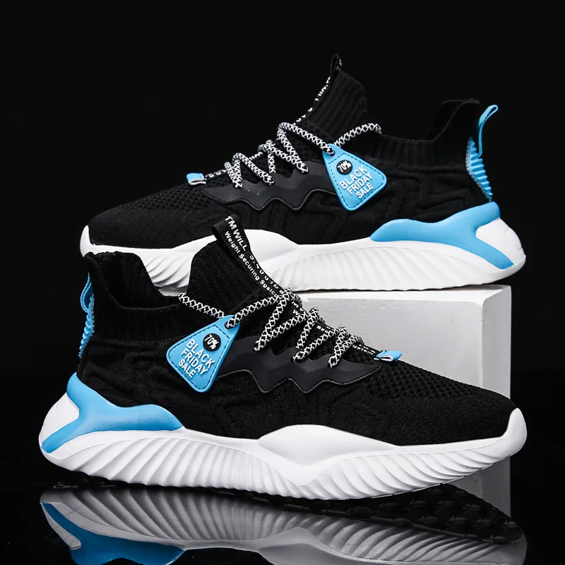 Summer Flying Woven Sneakers 2022 New Shoes Men's Casual Shoes Korean Version of the Trend Running Trendy Shoes Men's Shoes