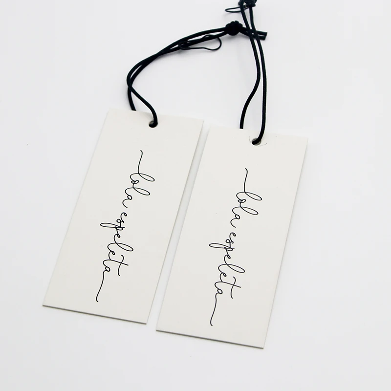 Custom Eco-friendly special cardboard swing tags luxury garment logo price tag Brand name recycled paper hang tags for clothing