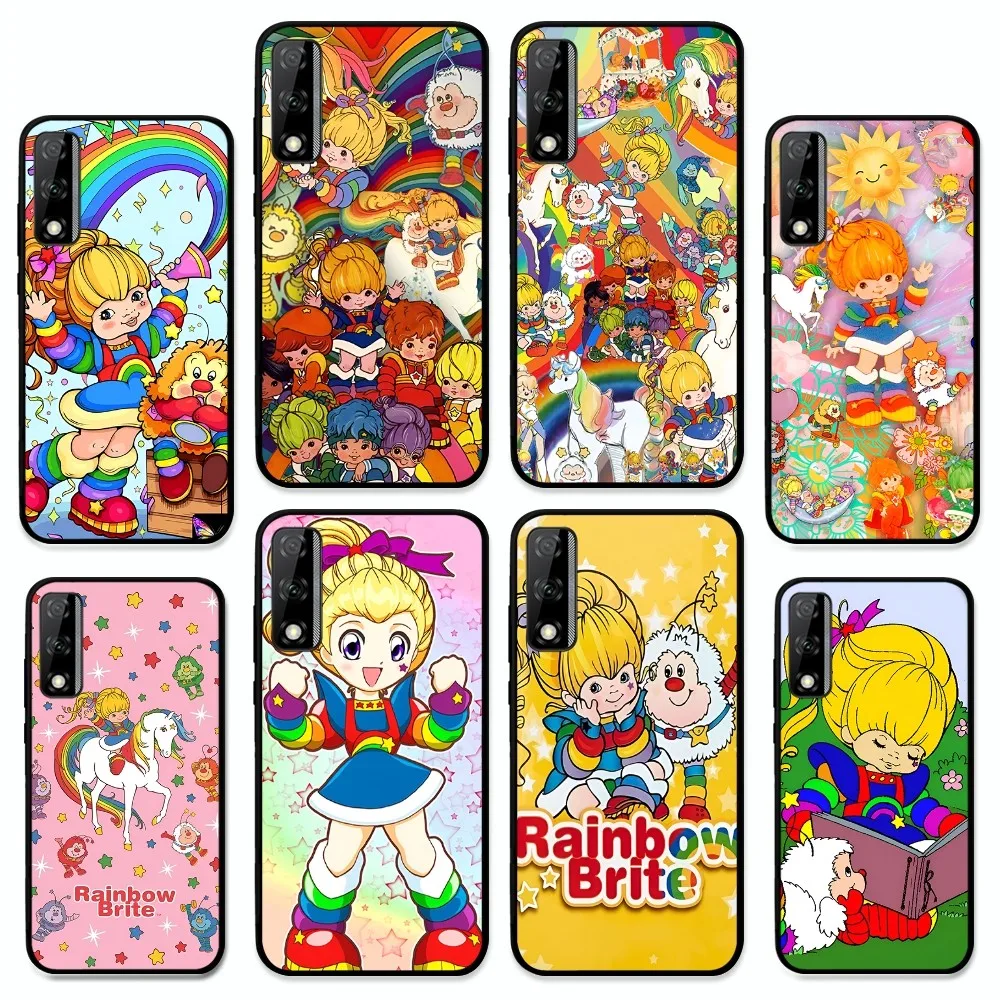 R-Rainbow Cute Brite Phone Case For Huawei Y9 6 7 5 Prime Enjoy 7s 8 Plus 7a 9e 9plus 8E Lite Psmart Shell