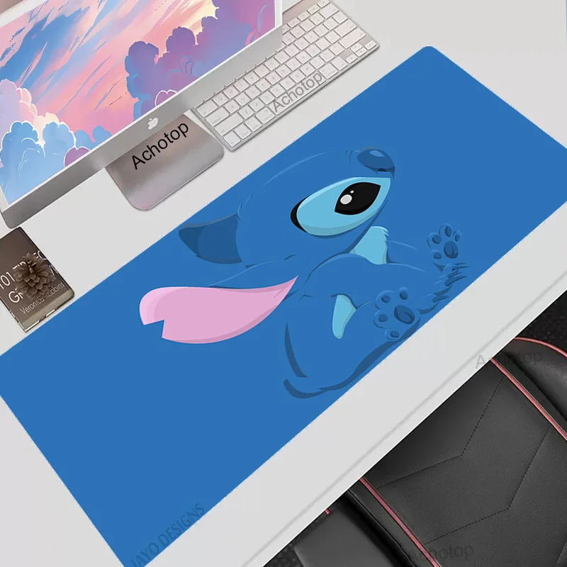 

Kawaii Anime Large Mouse Pad Desktop Cute Blue Mousepad Gamer XXL 100x50cm Laptop Desk Mat Gaming Accessories Cartoon Rug Gifts