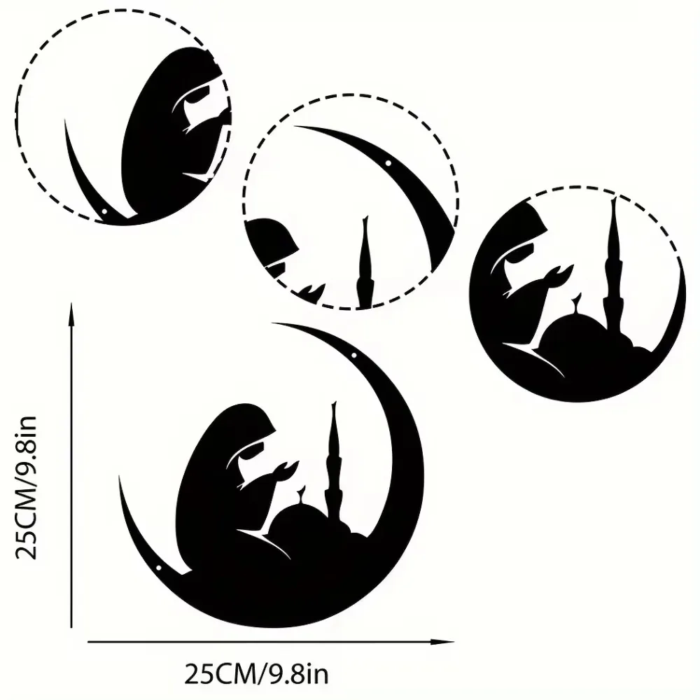 1 шт. женское настенное украшение в форме полумесяца