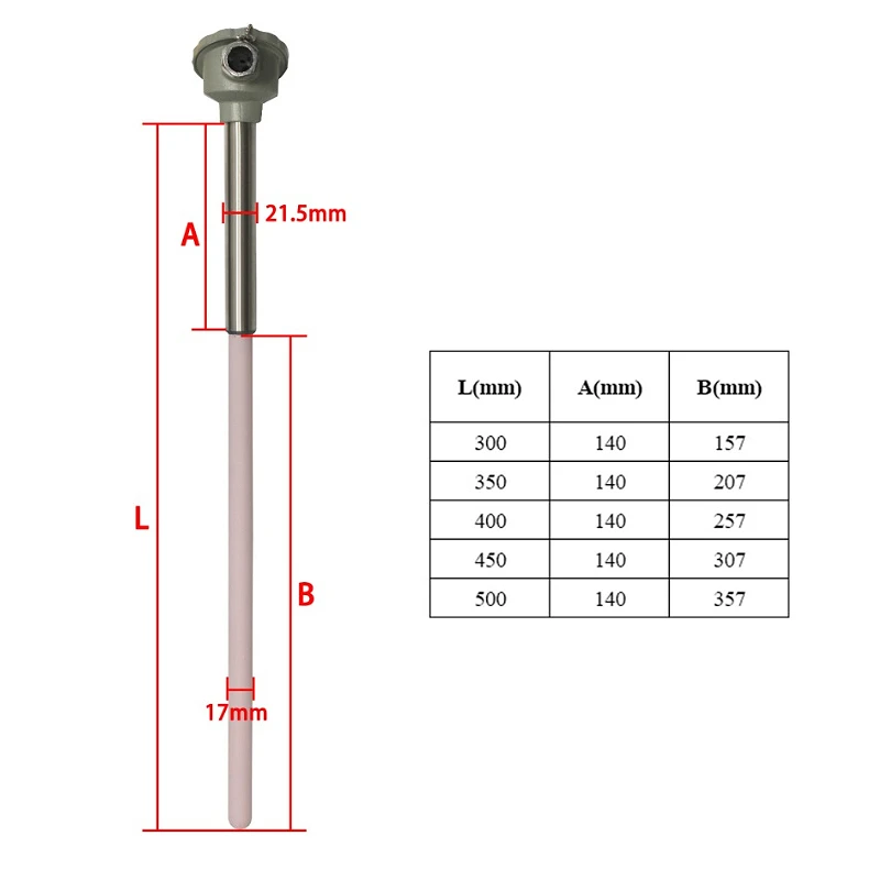 

Керамический термодатчик WRN-132 тип K 0-1300 градусов