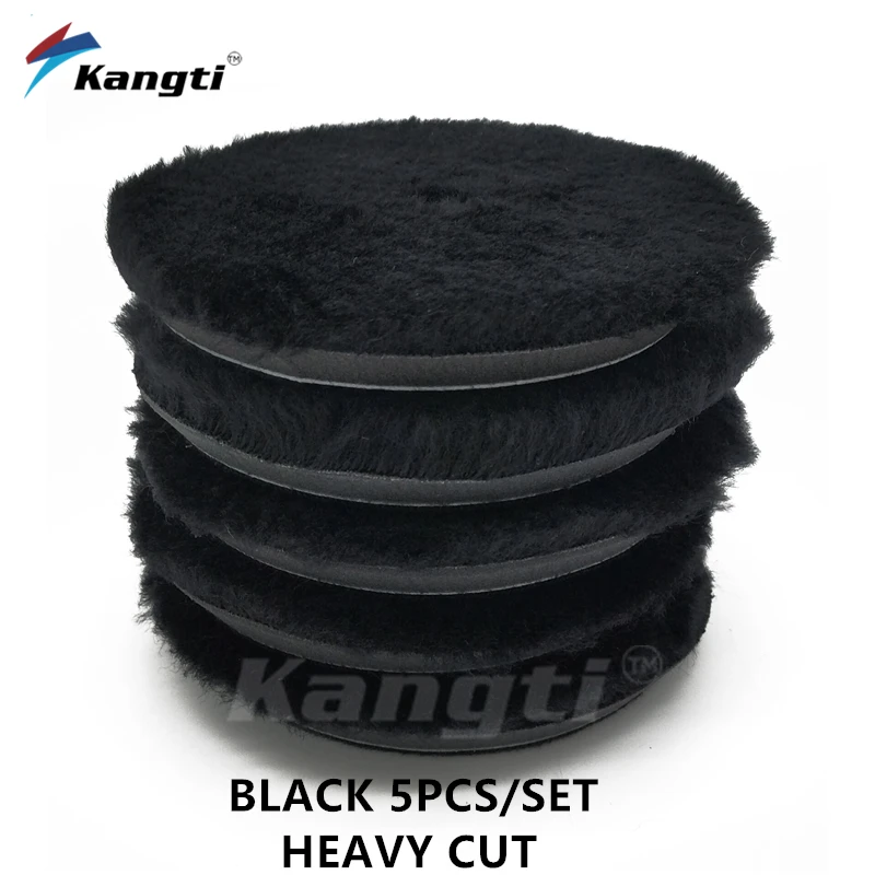 

Kangti 5/6 дюймов полировальный диск для автомобиля, полировальные подушечки из натуральной шерсти, шерсть ягненка DA, полировщик, режущие подушечки из пенопласта, наборы абразивных инструментов