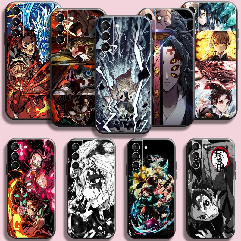 

Demon Slayer Uzui Tengen Phone Case For Samsung Galaxy S22 S21 S20 Ultra Plus FE S10 10E S9 S8 Plus Liquid Silicon Black TPU