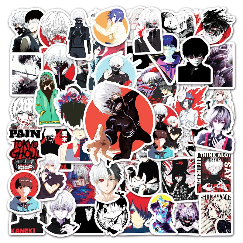 

10/30/50PCS Cartoon Anime Tokyo Ghoul Stationery Stickers Car Skateboard Laptop Phone Graffiti Waterproof PVC Decals Kids Toy