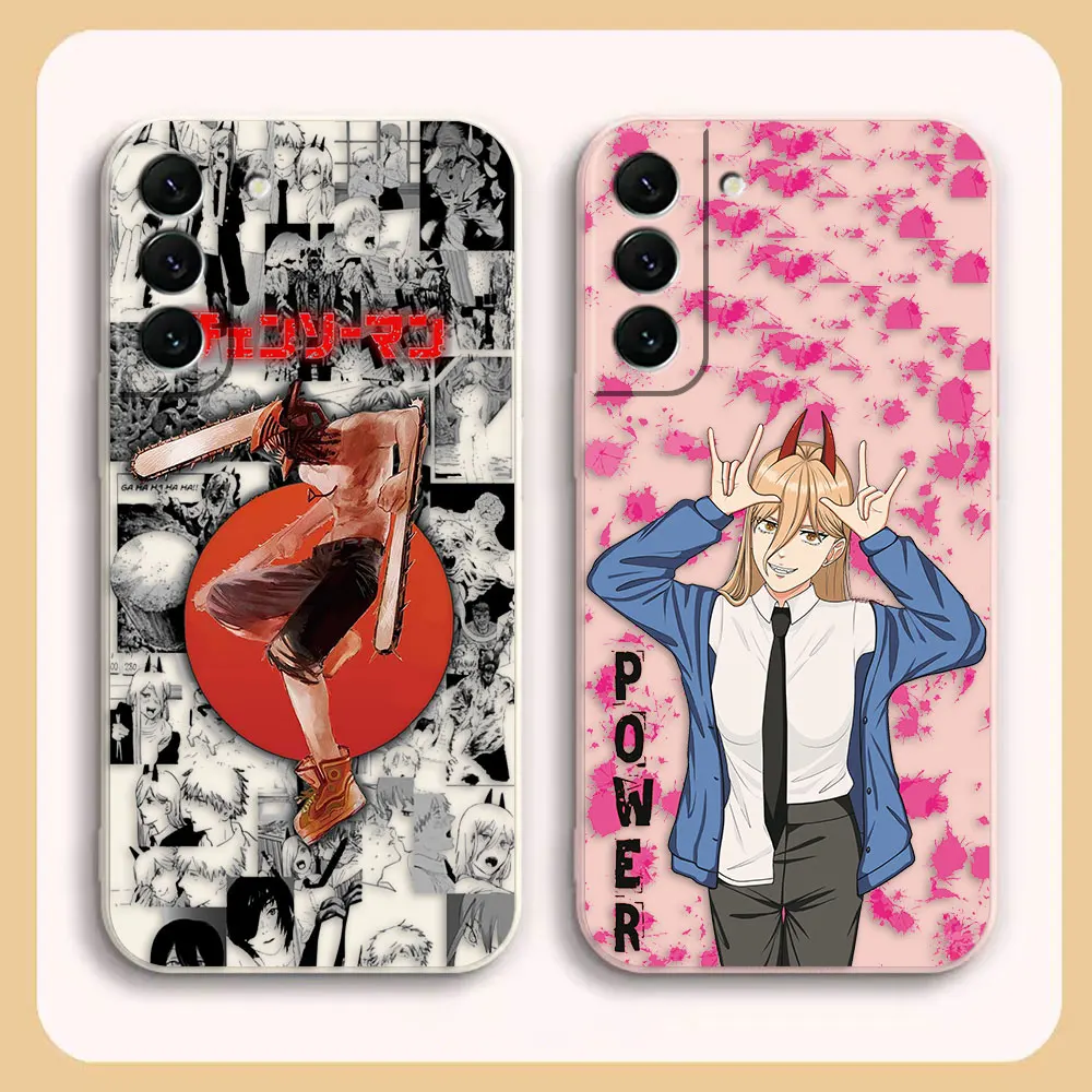 

Anime Power Denji Chainsaw Man Case For Samsung Galaxy S23 S22 S21 S20 FE S11E S10 S10E S9 S30 Ultra Plus 4G 5G Case Funda Shell