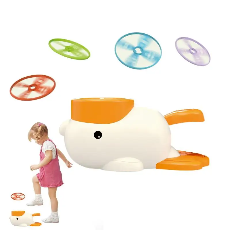 

Disk Shooter Toy Duck Flying Saucer Learning Toys Duck Launcher Toy Kit Outdoor Toys For Kids Pop Flying Toy Family Outdoor Game
